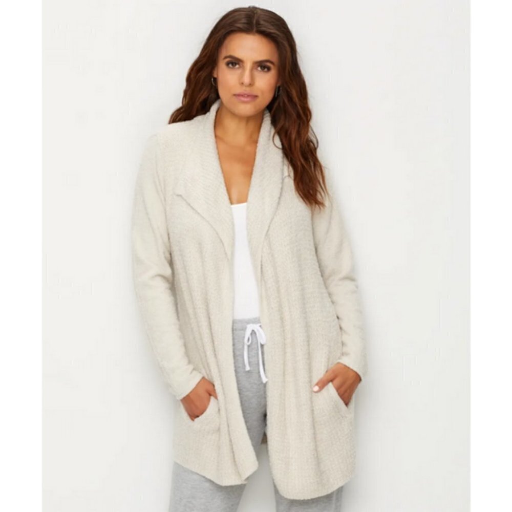 💕BAREFOOT DREAMS💕 CozyChic Lite Coastal Cardigan ~ Bisque Small S NWT - Picture 6 of 16